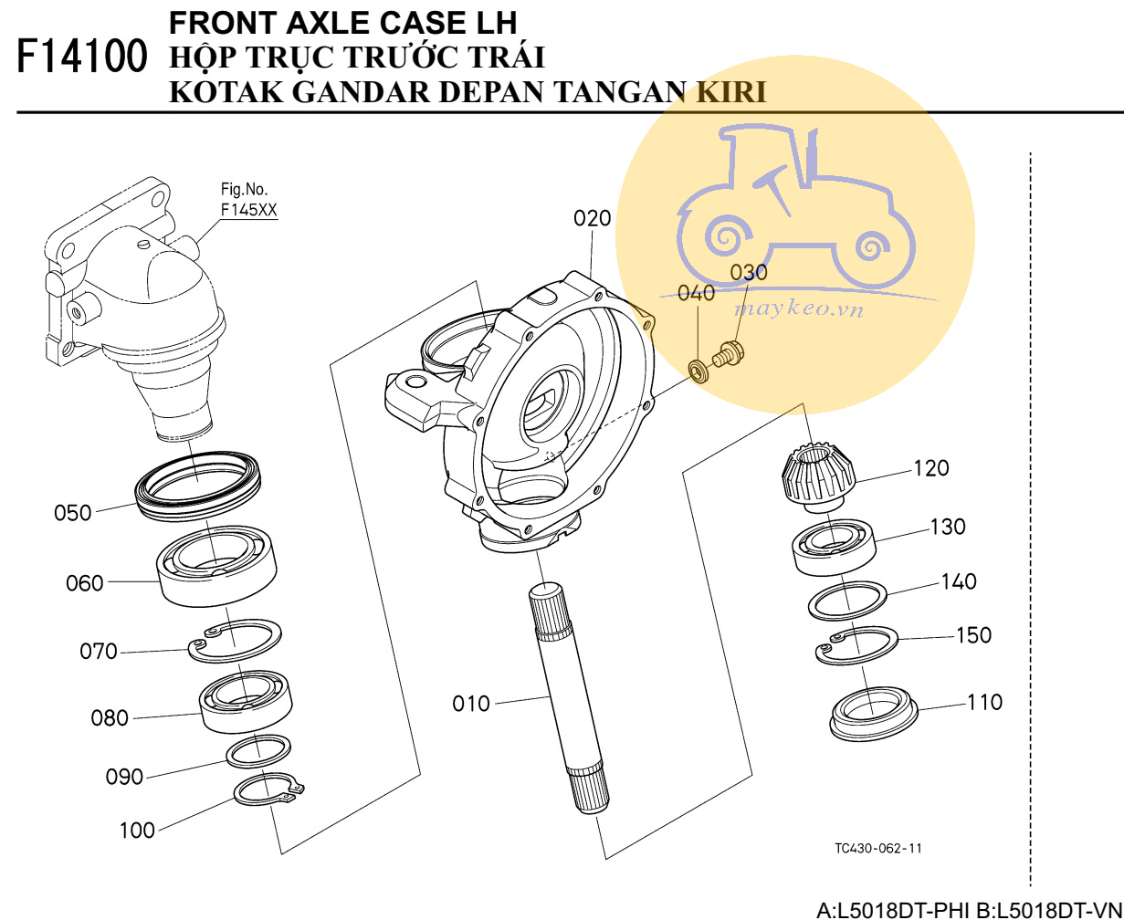 Hộp bánh xe trái